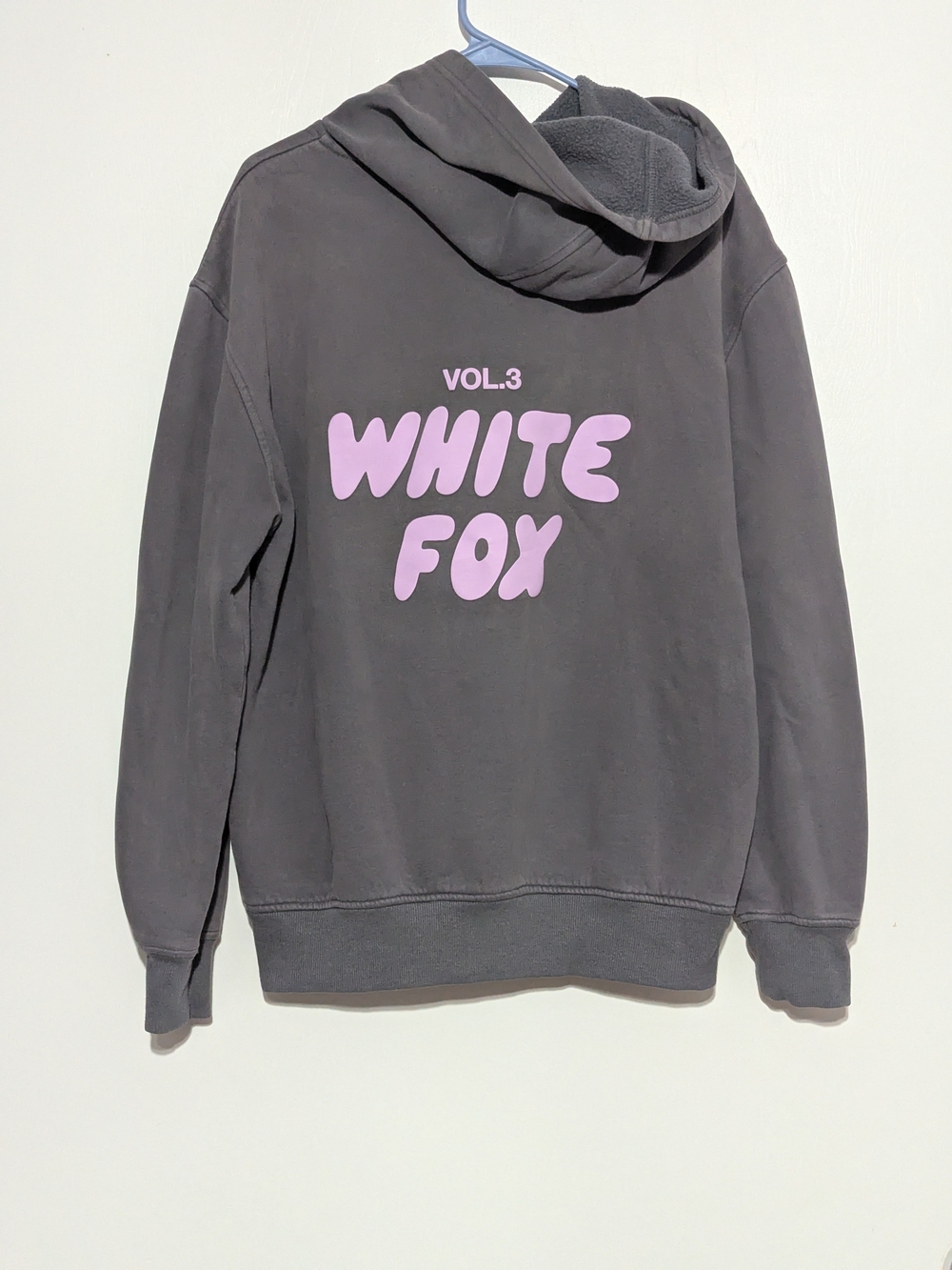 White Fox Boutique Gray Hoodie with Pink Logo - VOL.3
